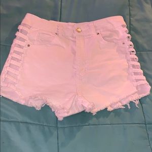 White Jean Shorts